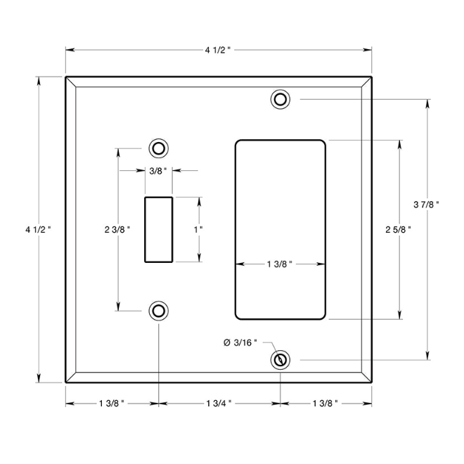 Deltana SWP4743 Wall Switch Plate Cover