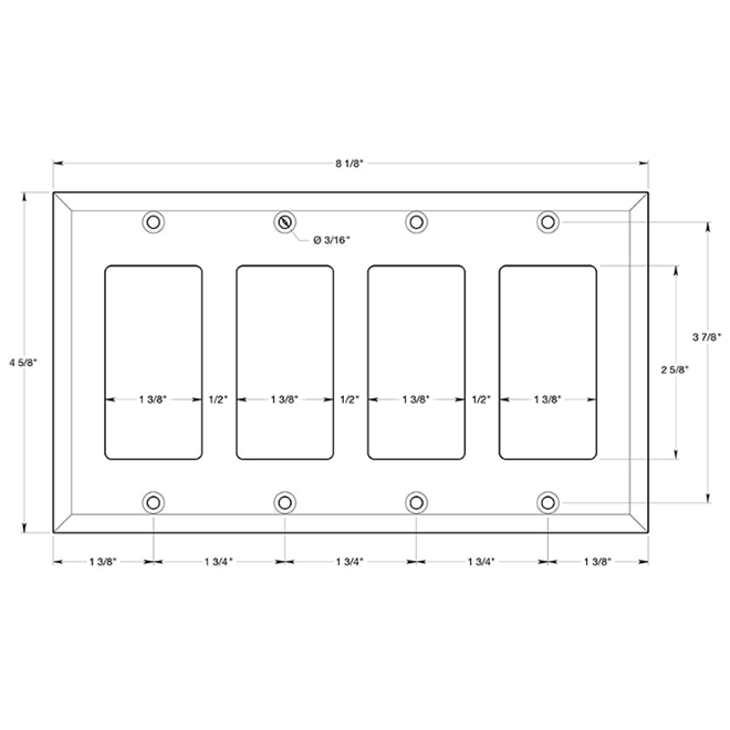 Deltana SWP4744 Wall Switch Plate Cover