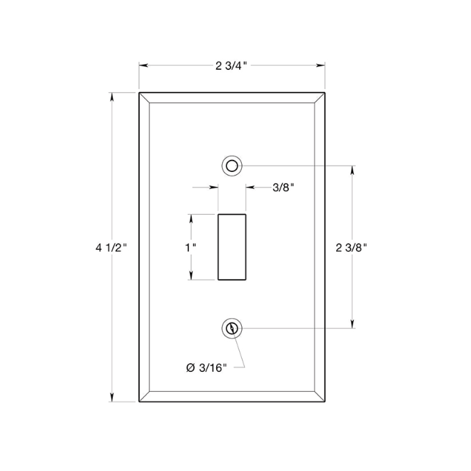 Deltana SWP4751 Wall Switch Plate Cover