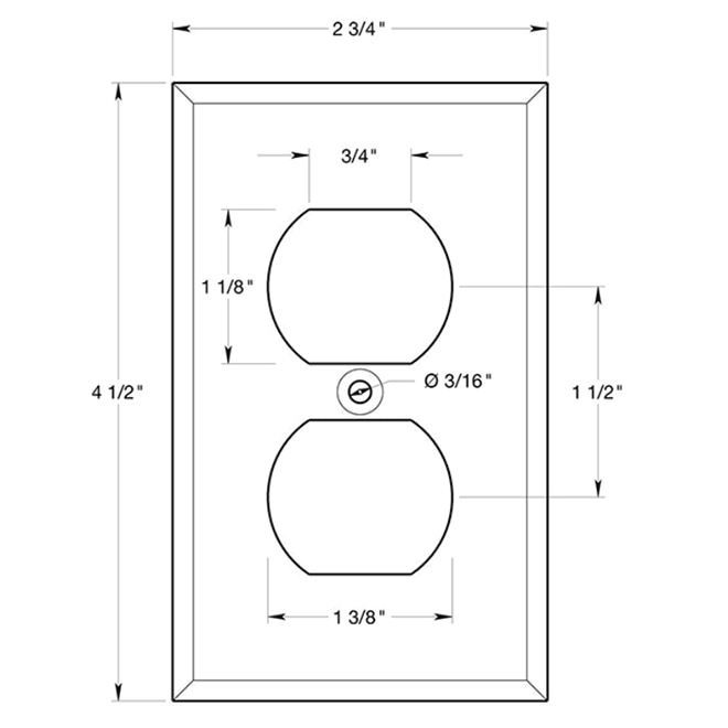 Deltana SWP4752 Wall Plug Plate Cover