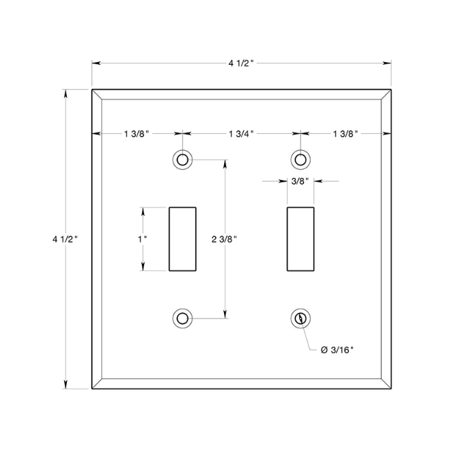 Deltana SWP4761 Wall Switch Plate Cover