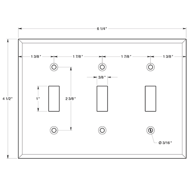 Deltana SWP4763 Wall Switch Plate Cover