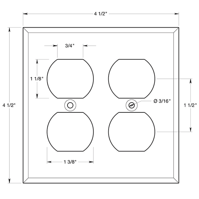 Deltana SWP4771 Wall Plug Plate Cover