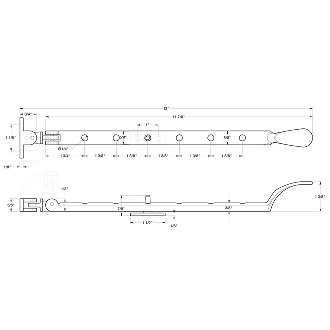 Deltana CSA13 Window Casement Stay