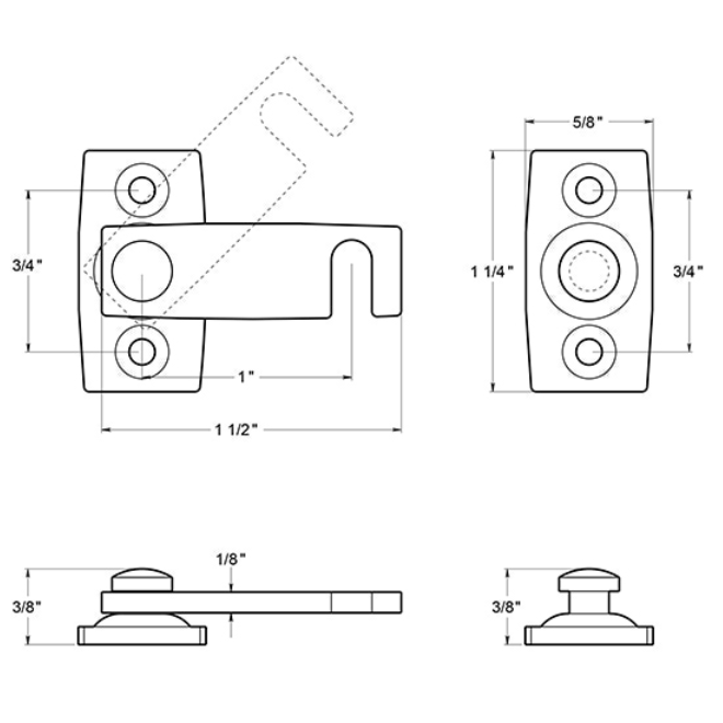 Deltana SB3058 Shutter Latch