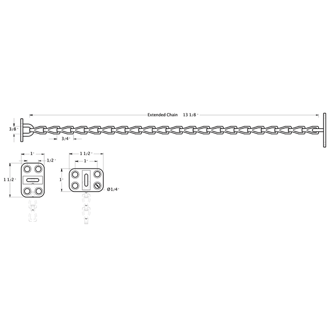 Deltana TC82 Window Transom Chain