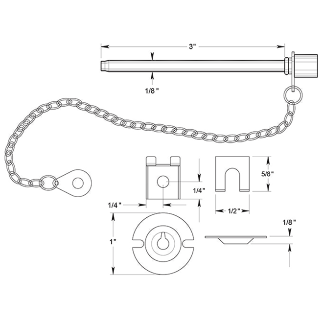 Deltana WDP30 Window Pin Lock