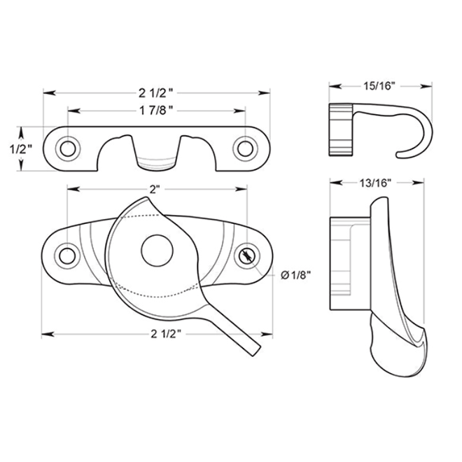 Deltana WL07 Window Sash Lock