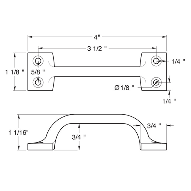 Deltana WP026 Window Sash Pull Deltana WP026 Window Sash Pull
