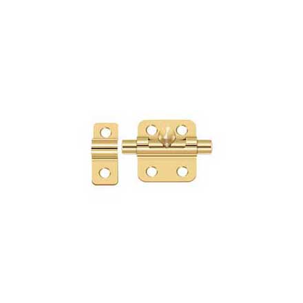 Deltana [2BBCR003] Solid Brass Door Barrel Bolt - Traditional - Polished Brass (PVD) Finish - 2&quot; L