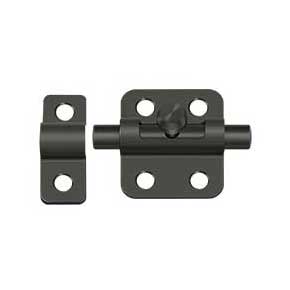 Deltana [2BBU10B] Solid Brass Door Barrel Bolt - Traditional - Oil Rubbed Bronze Finish - 2" L