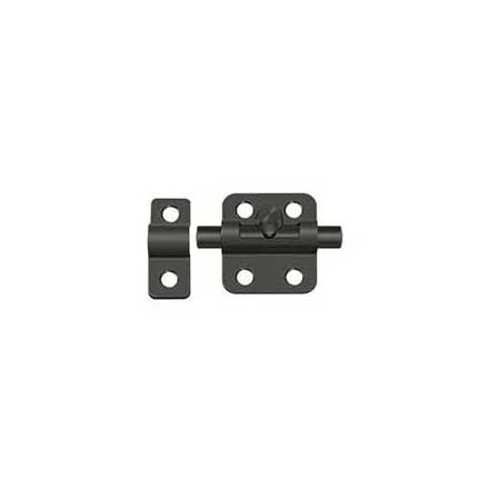 Deltana [2BBU10B] Solid Brass Door Barrel Bolt - Traditional - Oil Rubbed Bronze Finish - 2&quot; L