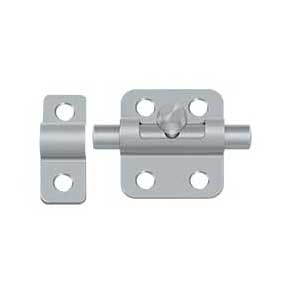Deltana [2BBU26D] Solid Brass Door Barrel Bolt - Traditional - Brushed Chrome Finish - 2" L