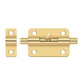 Deltana [3BBCR003] Solid Brass Door Barrel Bolt - Traditional - Polished Brass (PVD) Finish - 3" L