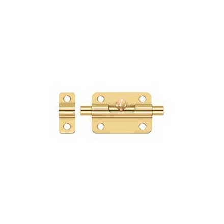 Deltana [3BBCR003] Solid Brass Door Barrel Bolt - Traditional - Polished Brass (PVD) Finish - 3&quot; L