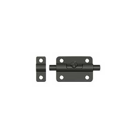 Deltana [3BBU10B] Solid Brass Door Barrel Bolt - Traditional - Oil Rubbed Bronze Finish - 3&quot; L