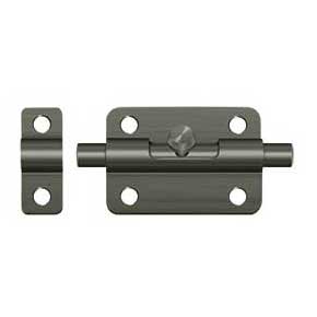 Deltana [3BBU15A] Solid Brass Door Barrel Bolt - Traditional - Antique Nickel Finish - 3" L