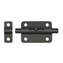 Deltana [3BBU19] Solid Brass Door Barrel Bolt - Traditional - Paint Black Finish - 3&quot; L