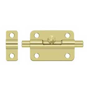 Deltana [3BBU3] Solid Brass Door Barrel Bolt - Traditional - Polished Brass Finish - 3" L