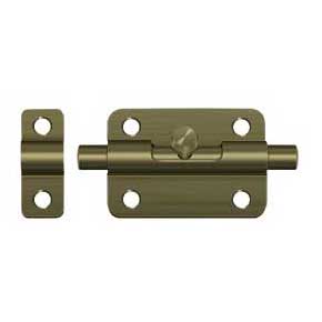 Deltana [3BBU5] Solid Brass Door Barrel Bolt - Traditional - Antique Brass Finish - 3" L