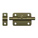 Deltana [3BBU5] Solid Brass Door Barrel Bolt - Traditional - Antique Brass Finish - 3" L