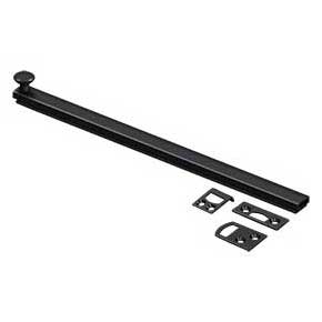 Deltana [12SBCS19] Solid Brass Door Concealed Screw Bolt - Surface - Paint Black Finish - 12" L
