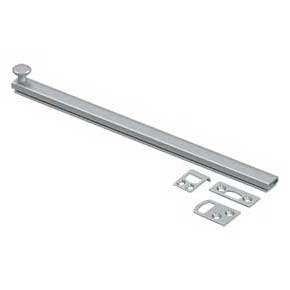 Deltana [12SBCS26D] Solid Brass Door Concealed Screw Bolt - Surface - Brushed Chrome Finish - 12" L