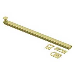 Deltana [12SBCS3] Solid Brass Door Concealed Screw Bolt - Surface - Polished Brass Finish - 12" L