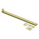 Deltana [12SBCS3] Solid Brass Door Concealed Screw Bolt - Surface - Polished Brass Finish - 12&quot; L