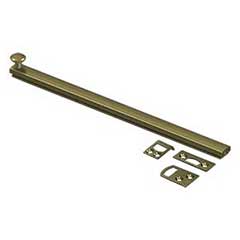 Deltana [12SBCS5] Solid Brass Door Concealed Screw Bolt - Surface - Antique Brass Finish - 12&quot; L
