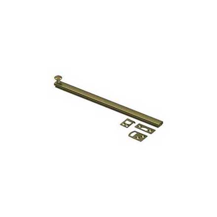 Deltana [12SBCS5] Solid Brass Door Concealed Screw Bolt - Surface - Antique Brass Finish - 12" L