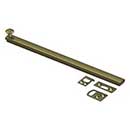 Deltana [12SBCS5] Solid Brass Door Concealed Screw Bolt - Surface - Antique Brass Finish - 12" L