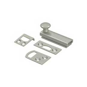 Deltana [2SBCS15] Solid Brass Door Concealed Screw Bolt - Surface - Brushed Nickel Finish - 2" L