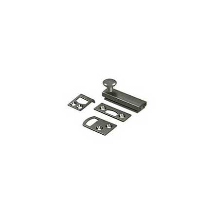 Deltana [2SBCS15A] Solid Brass Door Concealed Screw Bolt - Surface - Antique Nickel Finish - 2" L