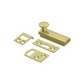 Deltana [2SBCS3] Solid Brass Door Concealed Screw Bolt - Surface - Polished Brass Finish - 2" L