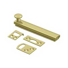 Deltana [4SBCS3] Solid Brass Door Concealed Screw Bolt - Surface - Polished Brass Finish - 4&quot; L