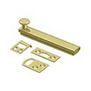 Deltana [4SBCS3] Solid Brass Door Concealed Screw Bolt - Surface - Polished Brass Finish - 4" L