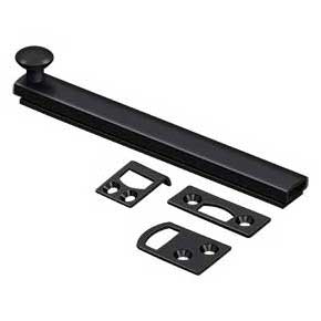 Deltana [6SBCS19] Solid Brass Door Concealed Screw Bolt - Surface - Paint Black Finish - 6" L