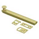Deltana [6SBCS3] Solid Brass Door Concealed Screw Bolt - Surface - Polished Brass Finish - 6" L