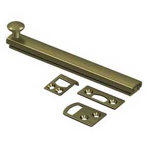 Deltana [6SBCS5] Solid Brass Door Concealed Screw Bolt - Surface - Antique Brass Finish - 6" L