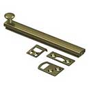 Deltana [6SBCS5] Solid Brass Door Concealed Screw Bolt - Surface - Antique Brass Finish - 6" L
