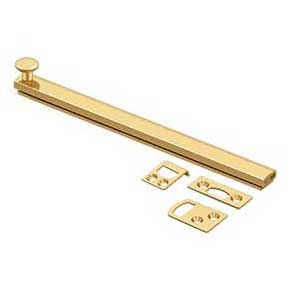 Deltana [8SBCS003] Solid Brass Door Concealed Screw Bolt - Surface - Polished Brass (PVD) Finish - 8" L