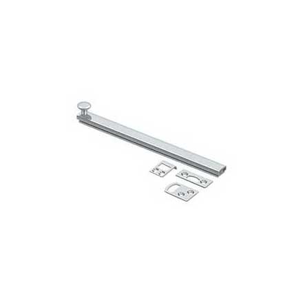 Deltana [8SBCS26] Solid Brass Door Concealed Screw Bolt - Surface - Polished Chrome Finish - 8" L