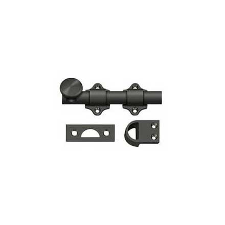 Deltana [DDB425U10B] Solid Brass Dutch Door Slide Bolt - Surface - Oil Rubbed Bronze Finish - 4" L