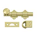 Deltana [DDB425U3-UNL] Solid Brass Dutch Door Slide Bolt - Surface - Polished Brass Unlacquered Finish - 4" L