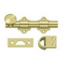 Deltana [DDB425U3] Solid Brass Dutch Door Slide Bolt - Surface - Polished Brass Finish - 4" L