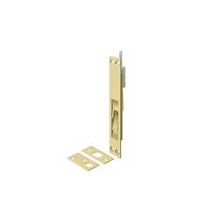 Deltana [18EFB3-UNL] Solid Brass Door Extension Flush Bolt - Polished Brass (Unlacquered) Finish - 18" L