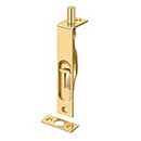 Deltana [4FBSCR003] Solid Brass Door Flush Bolt - Polished Brass (PVD) Finish - 4" L