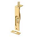 Deltana [4FBSCR003] Solid Brass Door Flush Bolt - Polished Brass (PVD) Finish - 4&quot; L