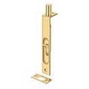 Deltana [6FBSCR003] Solid Brass Door Flush Bolt - Polished Brass (PVD) Finish - 6" L